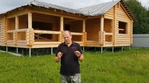 Консервация стен сруба до отделки. Обработка антисептиком.