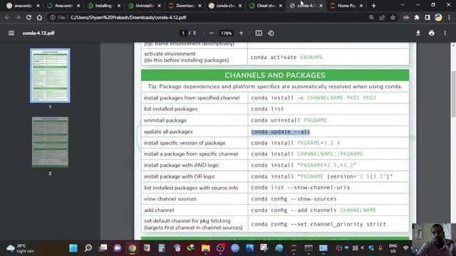 python tutorial : python, anaconda installation, updation, uninstallation hands-on tamil.