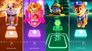 PAW Patrol: The Mighty Movie | Rocky vs Chase vs Marshall vs Rubble Tiles Hop EDM Rush!