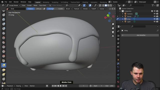 Blender Guru _ Beginner Blender 4.0 Tutorial - Part 4_ Sculpting-(1080p)