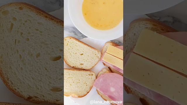 Горячие, вкусные бутерброды с ветчиной и сыром.