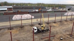 Монтаж металлических колонн