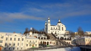 Колокольный звон Свято-Успенского кафедрального собора города   Витебска в день Рождества Христова