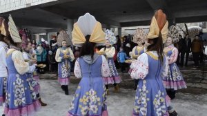 Ретро.  Танец Блинчики ДК Петровского Масленица 2017