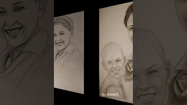 Этапы рисования портрета карандашом. смотреть онлайн