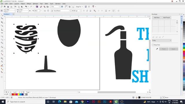 FITTING TEXT TO UNIQUE SHAPES IN CORELDRAW