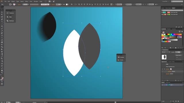 Красивая тень в Иллюстраторе смотреть онлайн