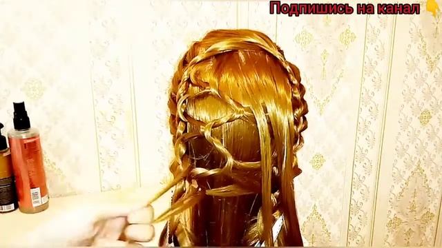 Урок 150.Праздничная причёска"Эмма"/Прическа на свадьбу/Лёгкая, красивая,изысканная прическа