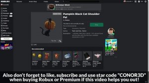 [FREE ITEM] How to get the PUMPKIN BLACK CAT SHOULDER PAL (IOS ONLY!) | Roblox