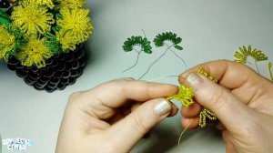 Цветы из бисера. ОДУВАНЧИК из бисера. Пошаговый МК по бисероплетению