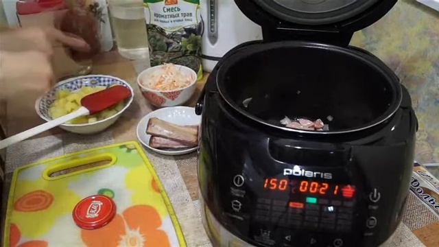 Домашние видео-рецепты - солянка с квашеной капустой в мультиварке