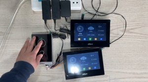 dahua VTO2211G-WP and VTH5321GB-W  doorbell and monitor all use WIFI connection work test