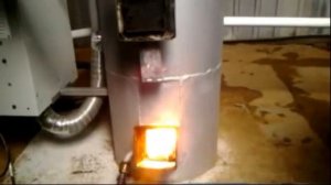 Работа котла на отработанном масле (отработке). Отопление строительных вагончиков.