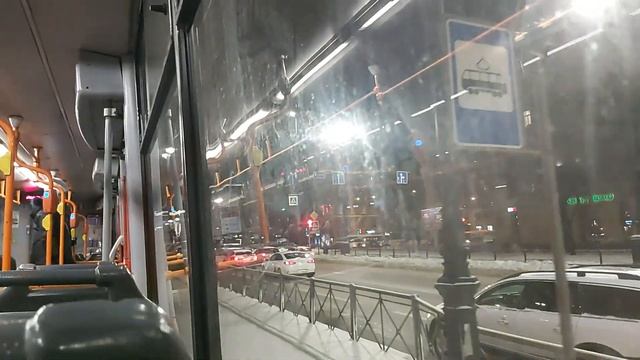 Трамвай маршрут 29 ЛМ-99АВН б.1341 01.12.2021 Санкт-Петербург