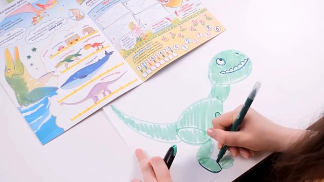 Динотеатр. Рисуем динозавра и играем в театр с журналом "Маленькие академики" смотреть онлайн