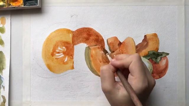 Рисуем натюрморт с тыквами к Хэллоуину! смотреть онлайн