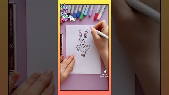 как нарисовать зайчика? #рекомендации #рисунок #tiktok #идеидлярисования #зайчик #легко