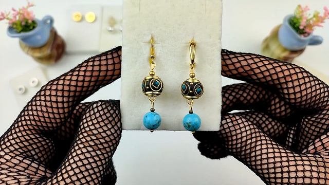 ✨WILDBERRIES качественная, бюджетная? бижутерия и серьги с натуральной бирюзой.