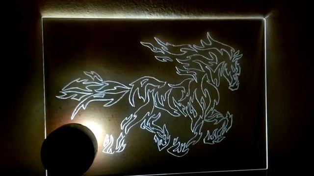 Гравировка оргстекла + светодиодное освещение. смотреть онлайн