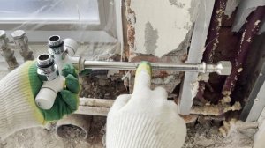 Работа сварщиком в Москве № 33 (Монтаж двух вертикальных радиаторов отопления)