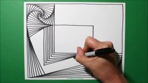 Daily Line Illusion #241 / Center Point 3D Pattern / Satisfying Spiral Drawing / Art Therapy