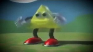 Желтый треугольник танцует под итальянскую музыку