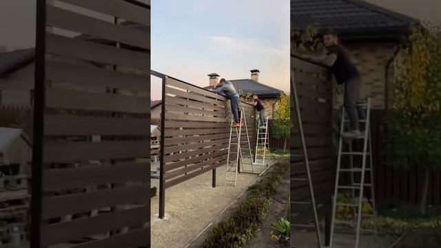 Теневое ограждение для бассейна из ДПК-панелей 9-918-127-05-50 #навесыкраснодар смотреть онлайн