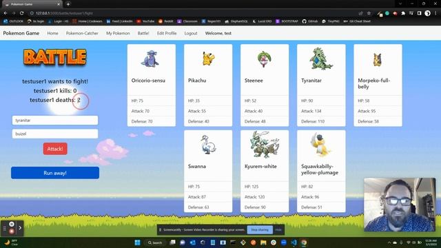 My first web app! Pokemon Battle Game built w/ Flask & Python смотреть онлайн