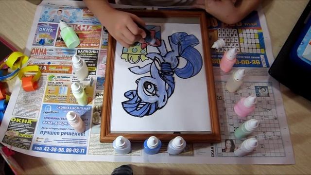 Делаем витраж пони Рарити. смотреть онлайн