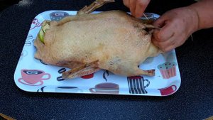 Она особенная! Сочная утка запеченная в духовке с яблоками в кисло-сладком соусе! Duck with apples