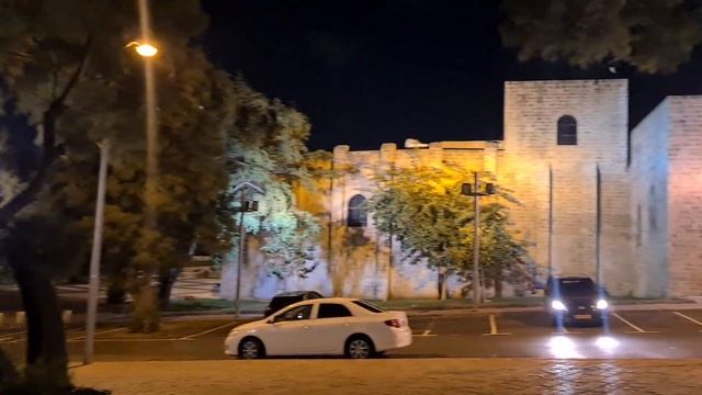 Панорамный ночной вид Тель-Авива из старого Яффо смотреть онлайн