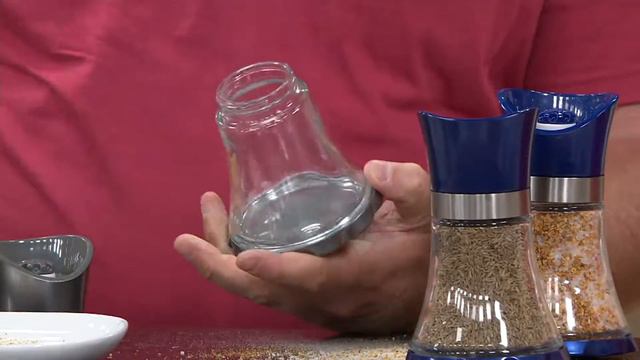 Kuhn Rikon S/2 Large Metallic Finish Glass Vase Grinders on QVC смотреть онлайн