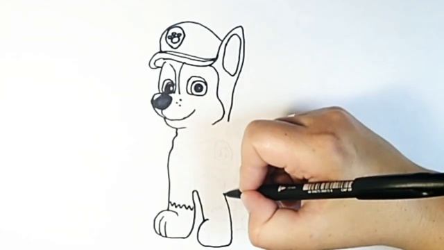 Щенячий патруль. Как нарисовать Гонщика. Раскраска смотреть онлайн