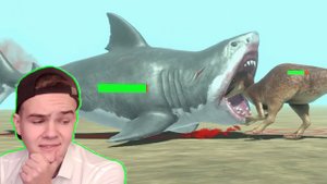 Мегалодон против Аллозавр | Animal Revolt Battle Simulator