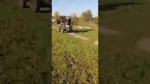 первый выезд минипогрузчика с двигателем ока