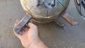 Мангал из фреонового баллона.