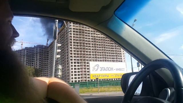 Пожар новостройки между Северным и Южном Бутово смотреть онлайн