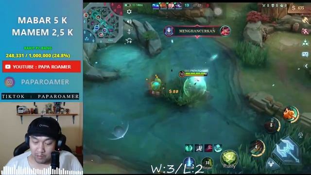 OPEN MABAR ( MABAR CUMA GOCENG GAES ) #mobilelegends #paparoamer #fannydarat смотреть онлайн