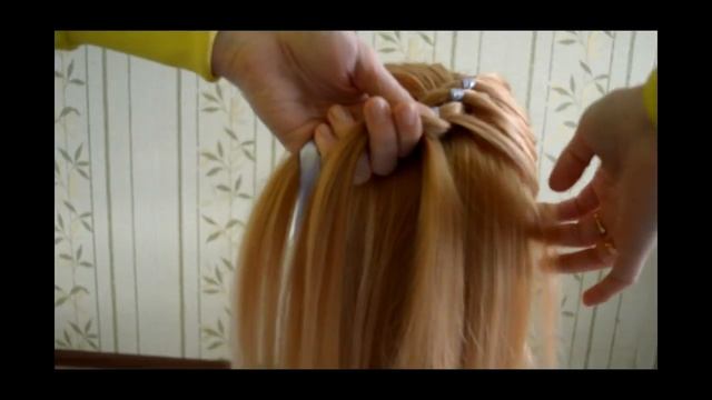 Прическа Коса с лентой