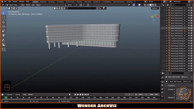 IMPORT a REVIT model into BLENDER for FREE
