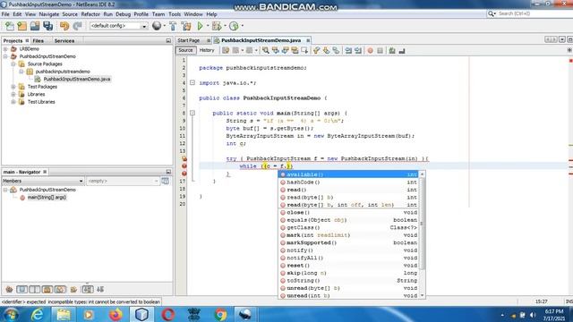 Java the complete Reference Ninth Edition (Chapter 20) Example (11) Push back Input Stream смотреть онлайн