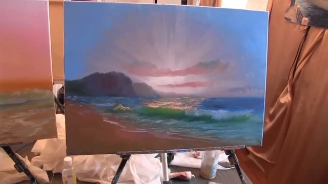 Живопись маслом для начинающих в Москве, научиться рисовать море смотреть онлайн