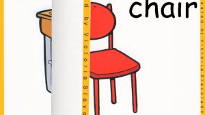 In the classroom. Learning words with kids (teacher, desk, chair, book, door)