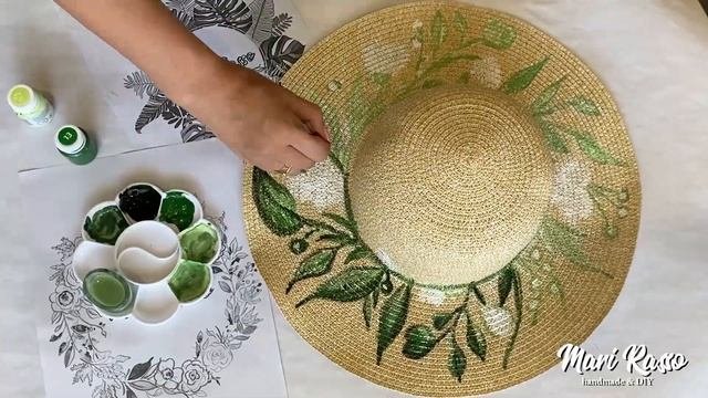 DIY -  Дизайн шляпки своими руками. Разрисовываем шляпу.