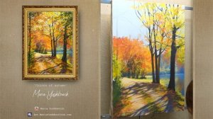 How to paint autumn season | Осенний пейзаж, живопись акрилом.