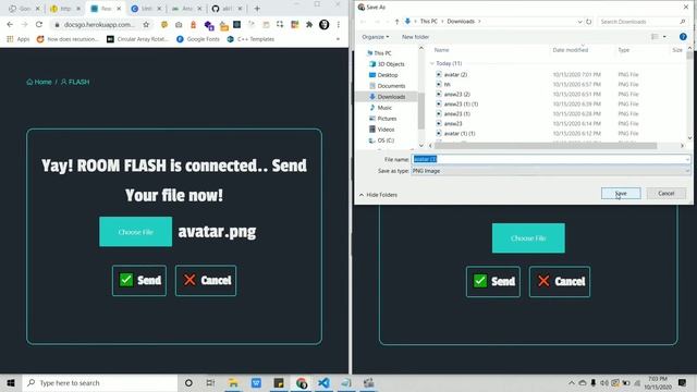 DocsGo⚡ A seamless file transfer application using react & node js