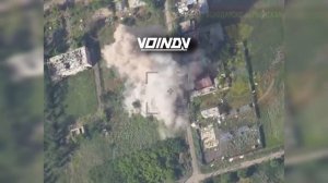 Авиаудар ракетой Х-39 ЛМУР вертолётного базирования по дому где укрывались всушники. Село Пречистовк