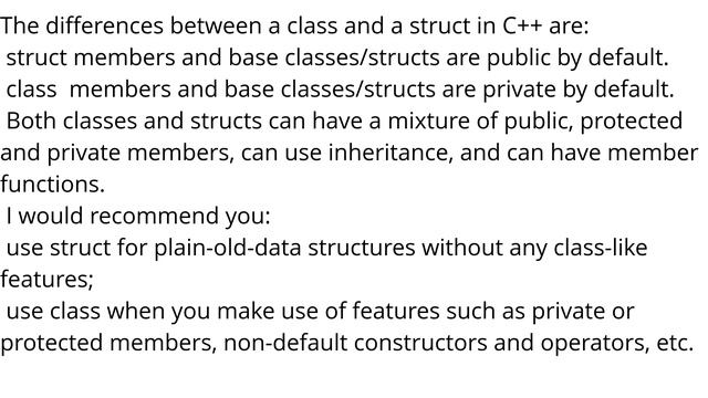 When should you use a class vs a struct in C++? [duplicate] смотреть онлайн