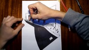 How to draw Titanic 3D