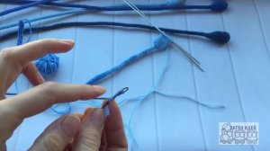 Змея спицами на основе шнура. Шнур на 4 петли